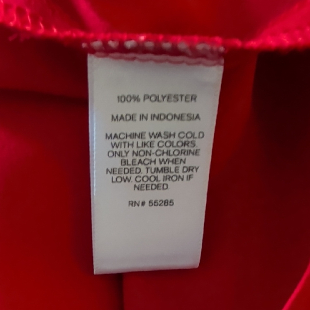 Red Button-Up Collared Blouse NWT - image 4